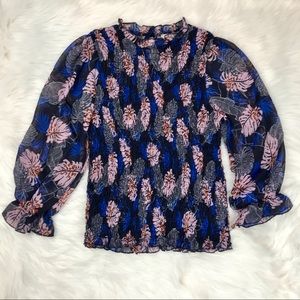 {Daily Special} Floral Smocked Bubble Sleeve Top